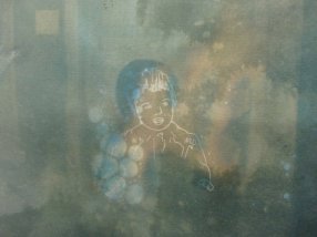 Family Portrait - 9" x 12", cyanotype on watercolour paper, 2009